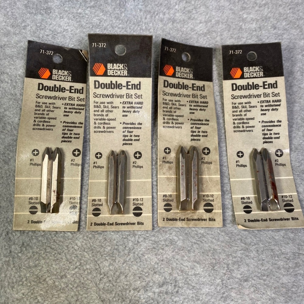 Black & Decker Screwdriver Bit Set 71-372 4pk Phillipsโ Hand Tool Handyman NEW